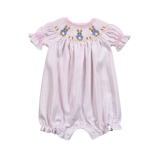 Hand Smocked Bubble | Peter Rabbit (Pink)