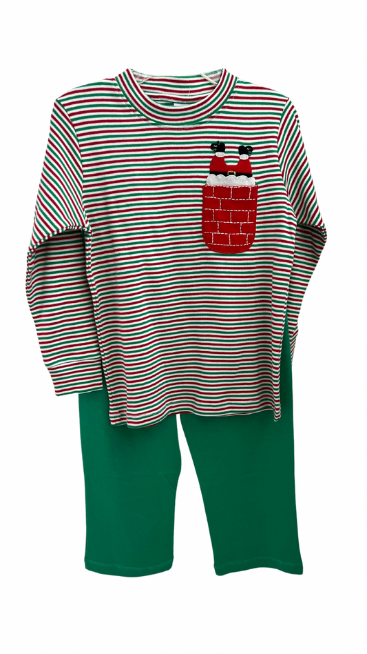 Chimney Santa Shirt w/ Pants Set