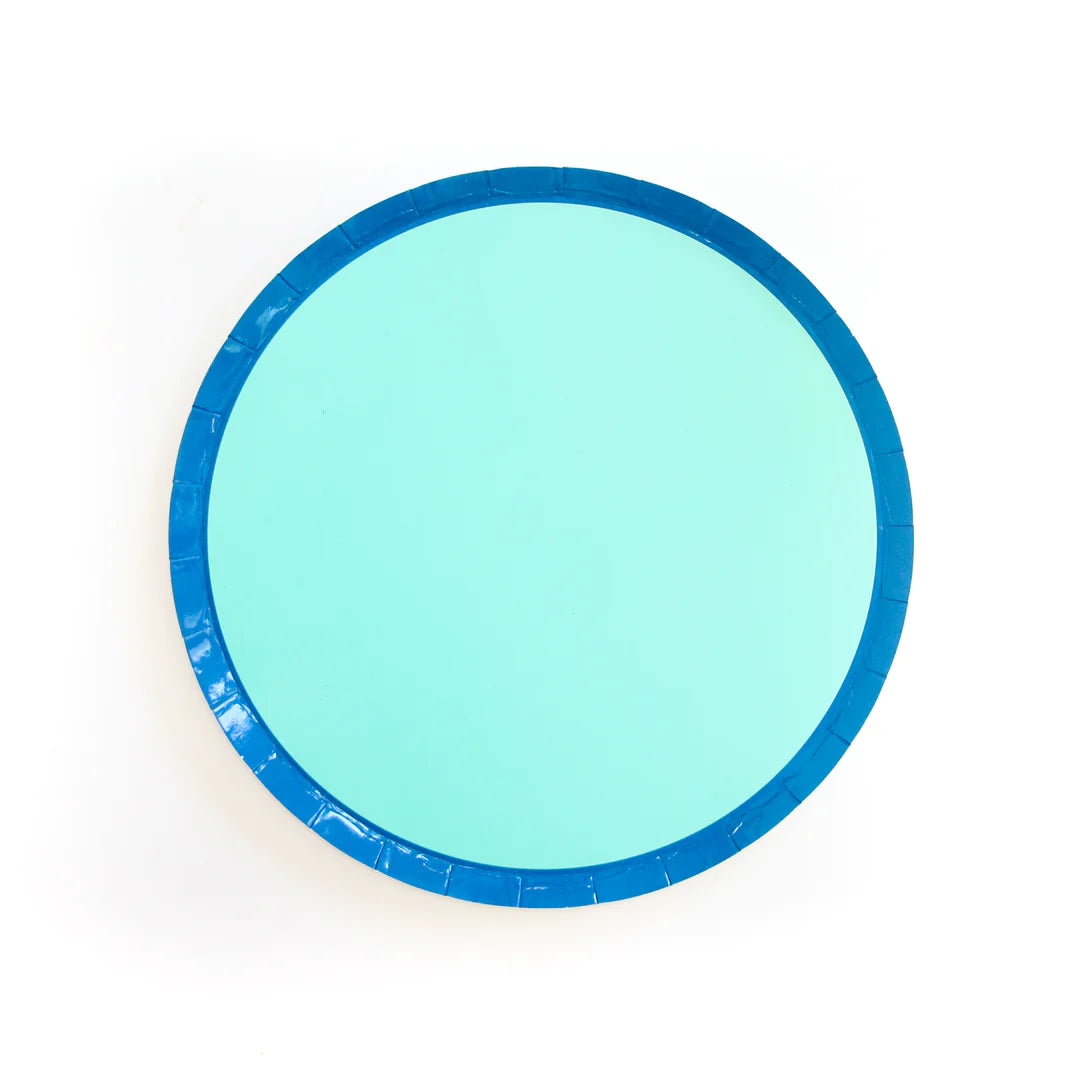 8ct Lunch Plate - Blue/Dark Blue