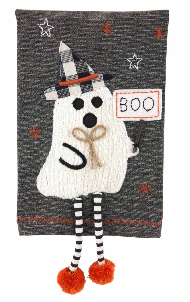 Boo Ghost Dangle Leg Towel