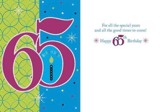65 Birthday Card