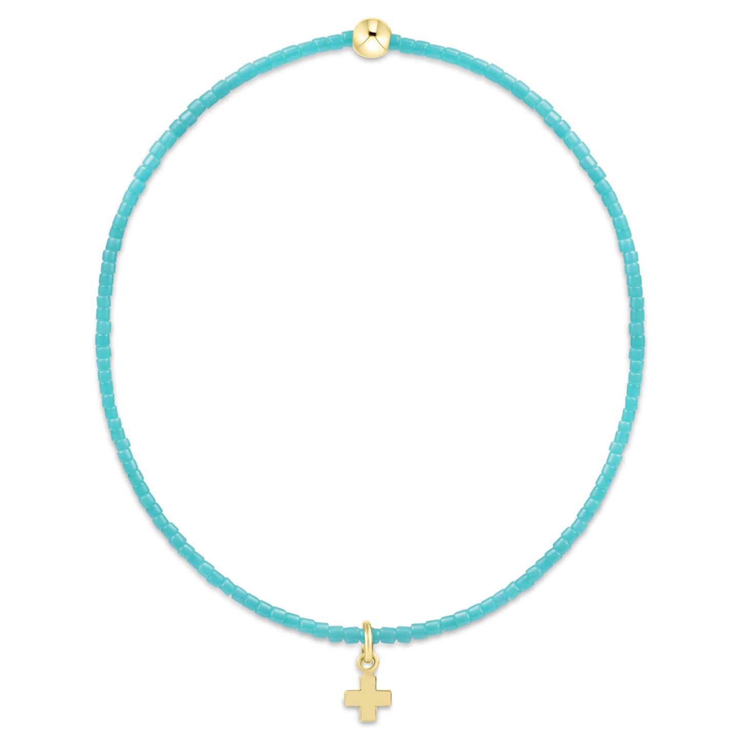 Hope Classic Turquoise Bracelet | Signature Cross Small Gold Charm