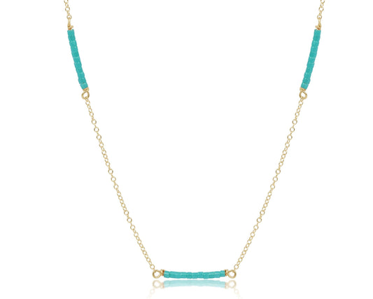 15" Choker Simplicity Chain Gold | Hope Bliss | Turquoise