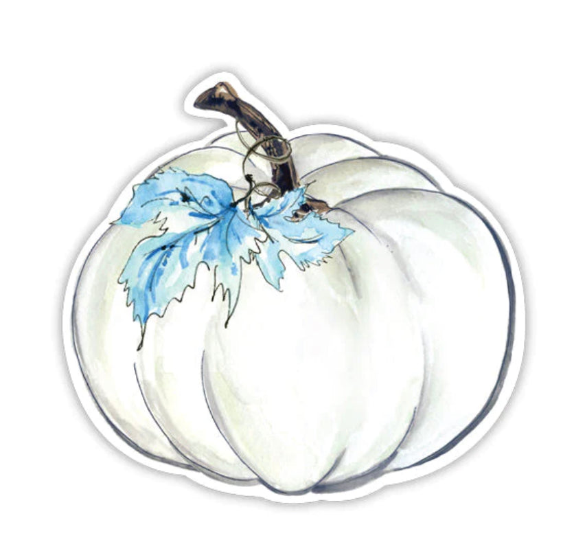 Die-Cut Accents - Pumpkin White Blue Leaf