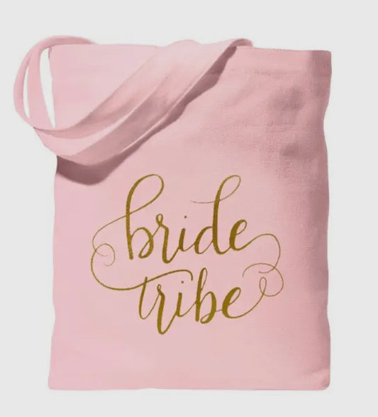 Pink Bride Tribe Tote Bag in Canvas
