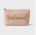 Pink Bridesmaid Makeup Bag