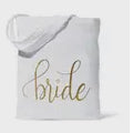 White Bride Tote Bag in Canvas