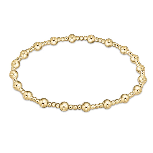 Extends | Classic Sincerity Pattern 4mm Bead Bracelet | Gold