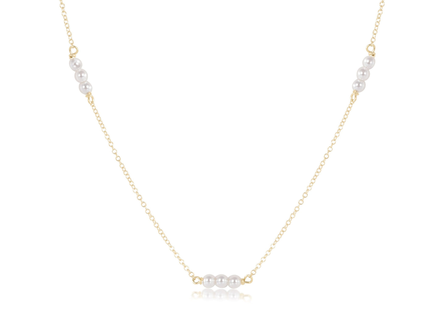 *RETIRED* 17" Choker Joy Simplicity Chain Gold - 3mm Pearl