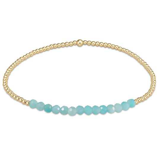 egirl Gold Bliss 2mm Bead  Bracelet - Amazonite