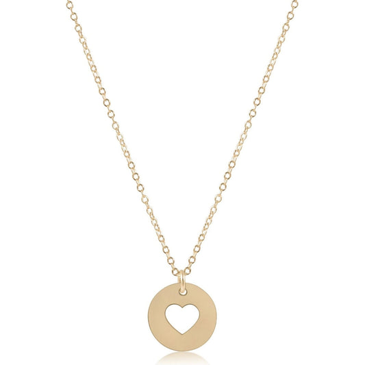 16" Necklace Gold | Love Gold Disc