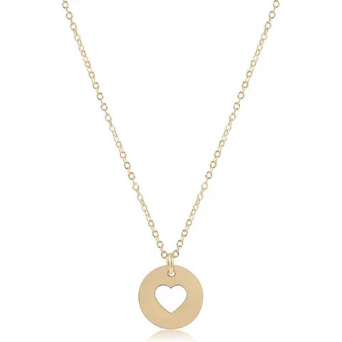 egirl 14" Necklace Gold | Love Small Gold Disc