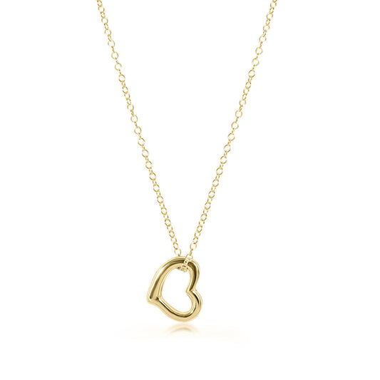egirl | 14" Necklace Gold | Love Gold Charm