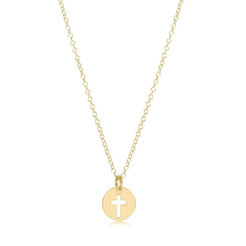 egirl 14" Necklace Gold - Blessed Small Gold Disc