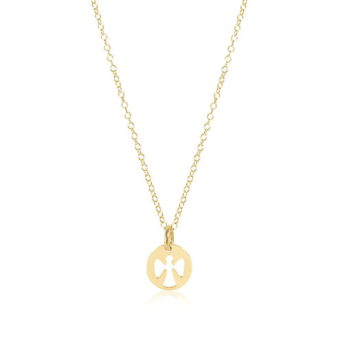 egirl 14" Necklace Gold - Guardian Angel Small Gold Disc