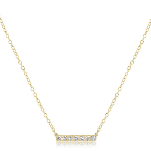 14kt Gold and Diamond Significance Bar Necklace | Seven Diamonds