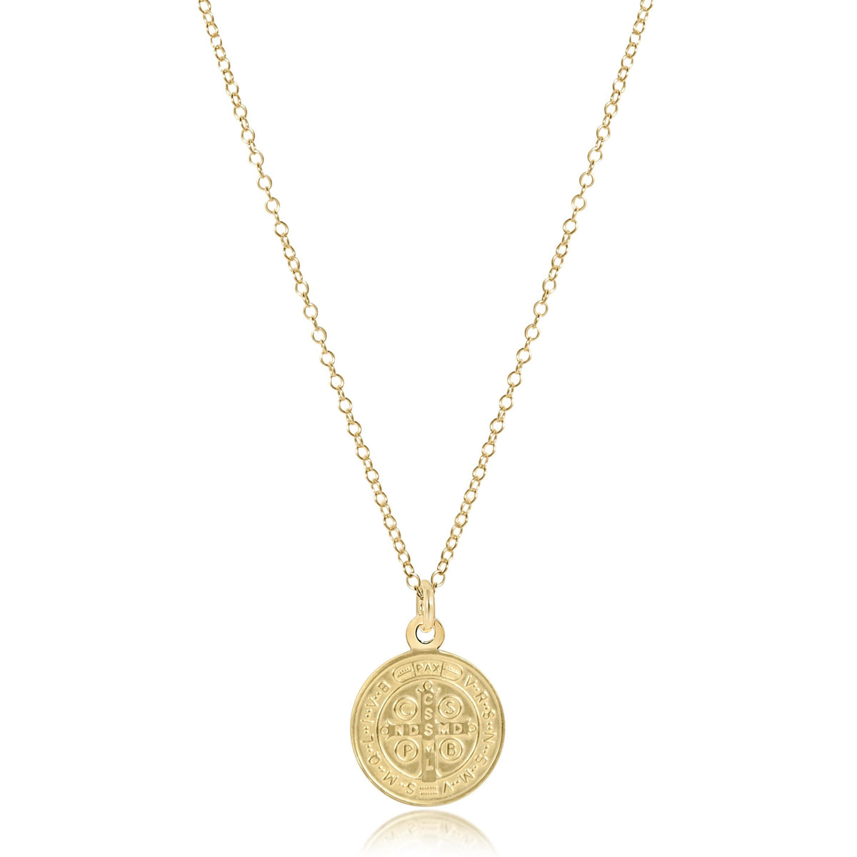 16" Necklace Gold | Blessing Gold Disc