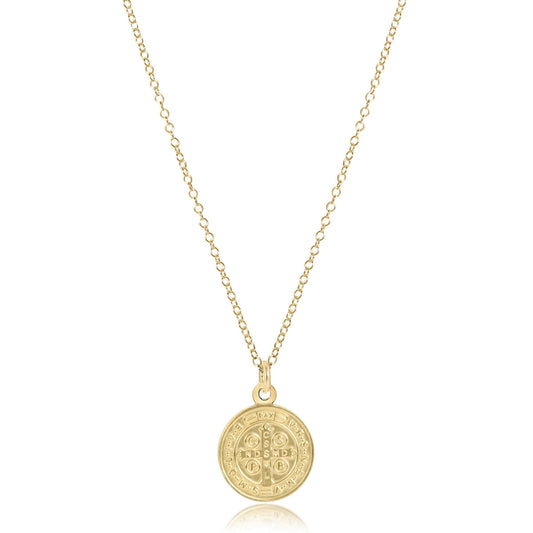 16" Necklace Gold | Blessing Gold Disc