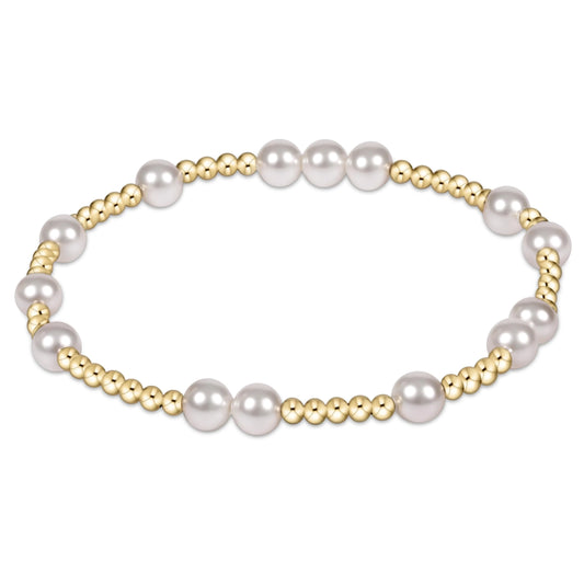 Extends | Hope Unwritten 6mm Bead Bracelet | Pearl