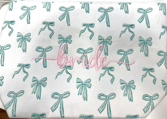 Hannah Bow Cosmetic Bag | Bride