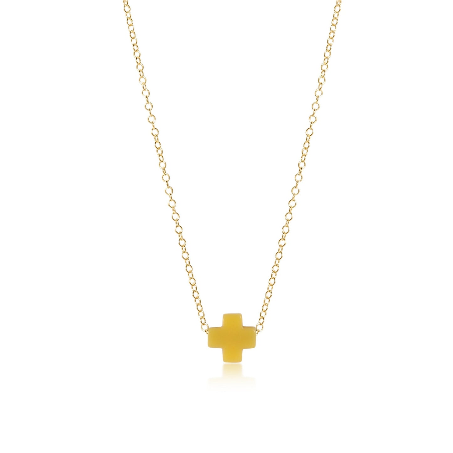 16" Necklace Gold | Signature Cross | Canary