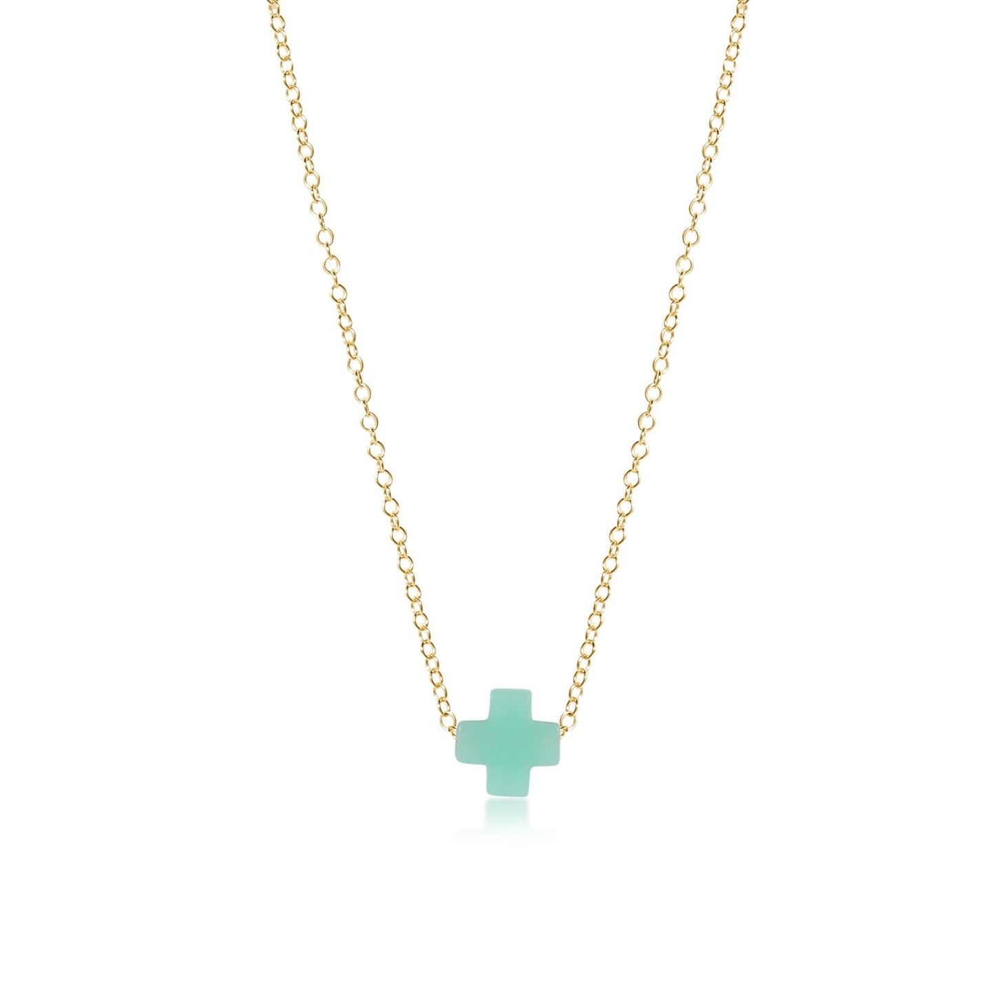 16" Necklace Gold | Signature Cross | Mint