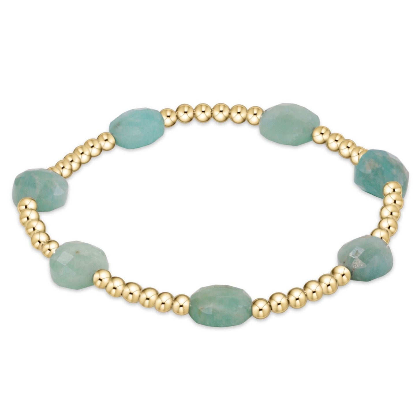 Admire Gem 3mm Gold Bracelet | Amazonite