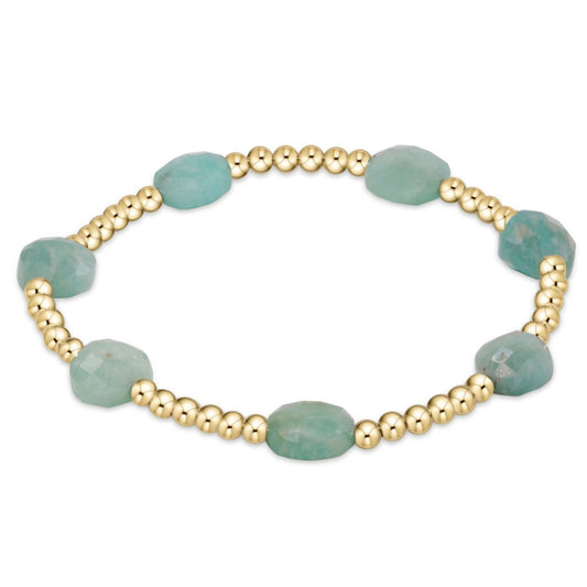 Admire Gem 3mm Gold Bracelet | Amazonite