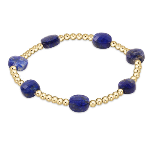 Admire Gold 3mm Bead Bracelet | Lapis