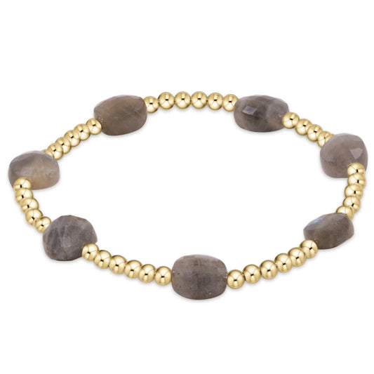 Extends | Admire Gold 3mm Bead Bracelet | Labradorite