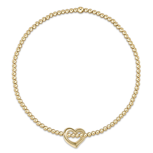 Extends | Classic Gold 2mm Bead Bracelet | Inspire Love Small Gold Charm