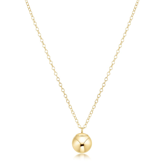 16" Necklace Gold | Classic Gold 8mm Charm