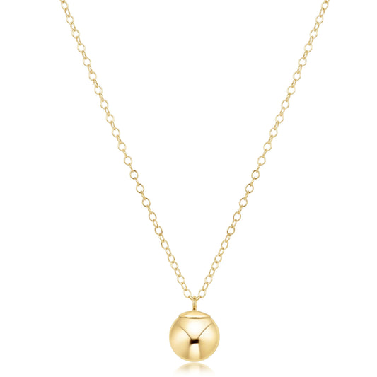 16" Necklace Gold | Classic Gold 10mm Charm