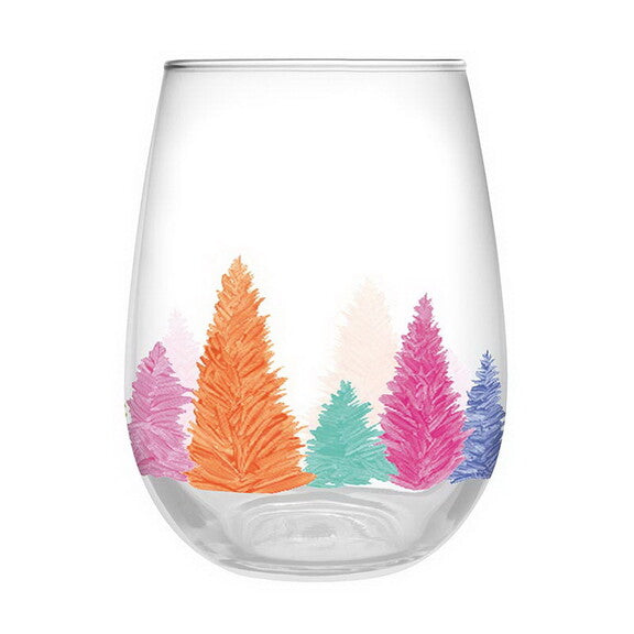 Stemless Wine Glass | Tree Colorful