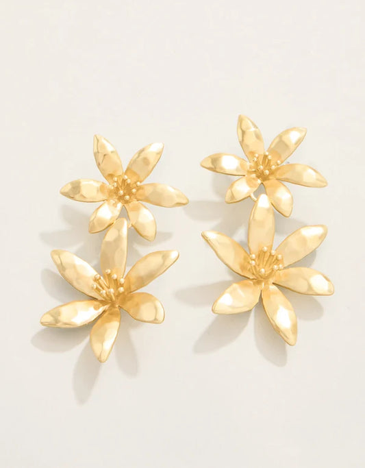 River Lily Earrings Gold