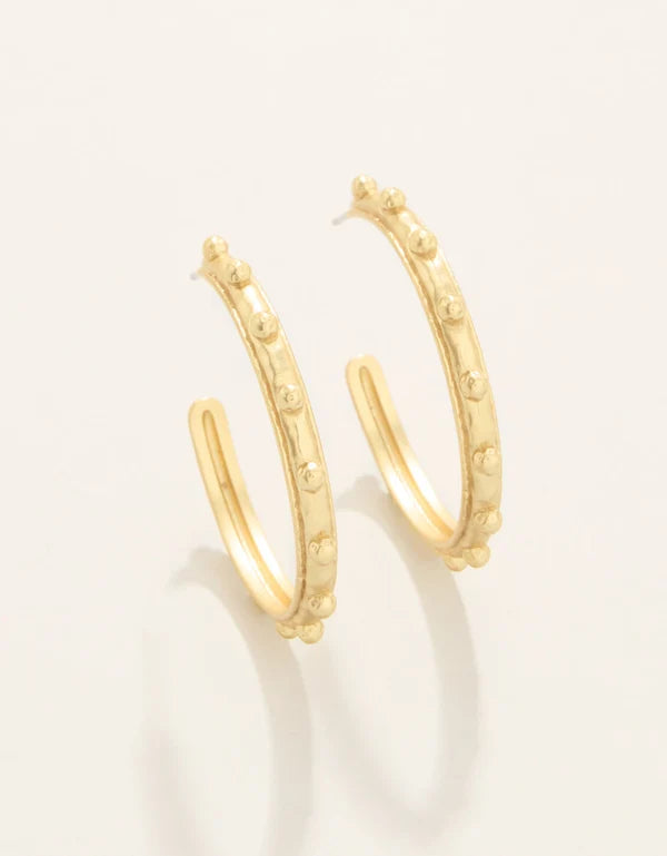 Mercer House Skinny Hoop Earrings Gold