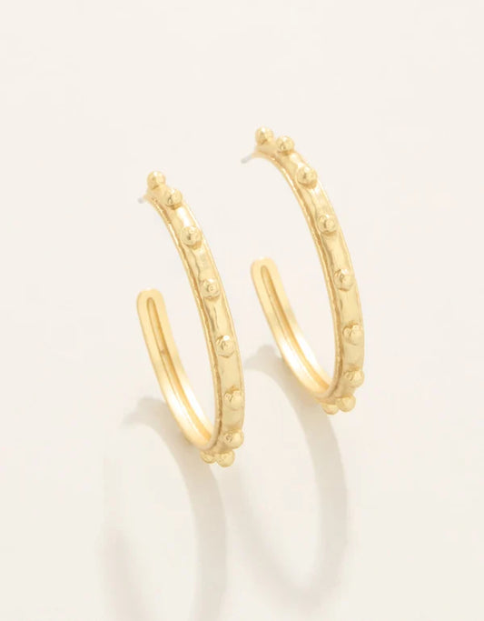 Mercer House Skinny Hoop Earrings Gold