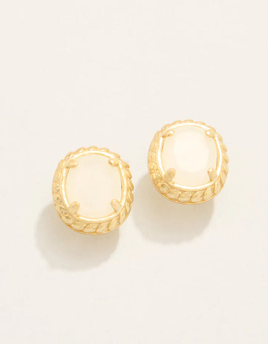 Karina Stud Earrings White