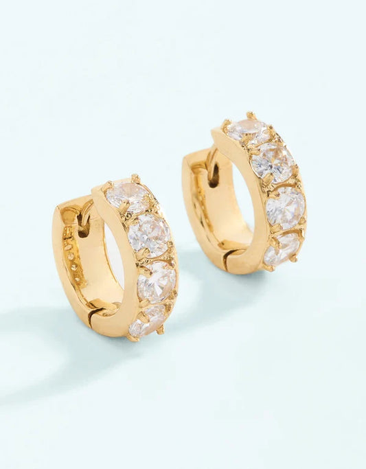 Ardsley Gem Hoop Earrings Cubic Zirconia