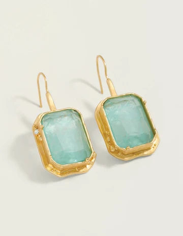 Marion Rectangle Earrings Sea Foam