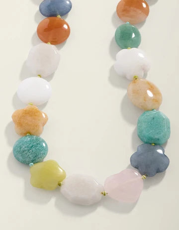 Flagler Stone Necklace 18” Multi