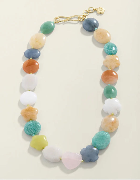 Flagler Stone Necklace 18” Multi