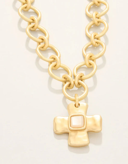 Affirmation Necklace 18” Mother-of-Pearl