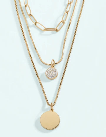 Drayton Layered Necklace 18“ Crystal