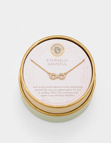 SLV Necklace 18” Eternally Grateful/Infinity Gold