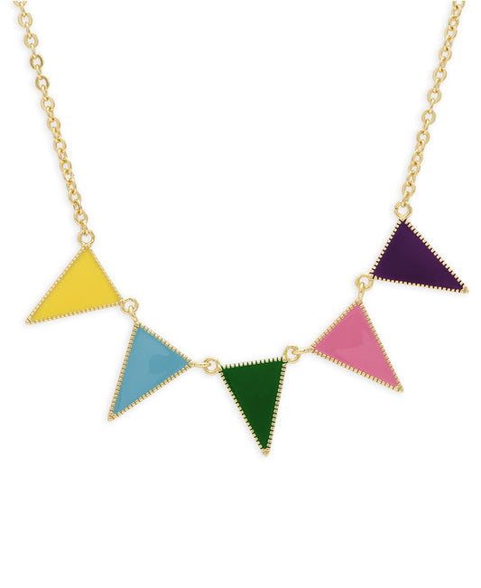 Pennant Banner Necklace - Multi