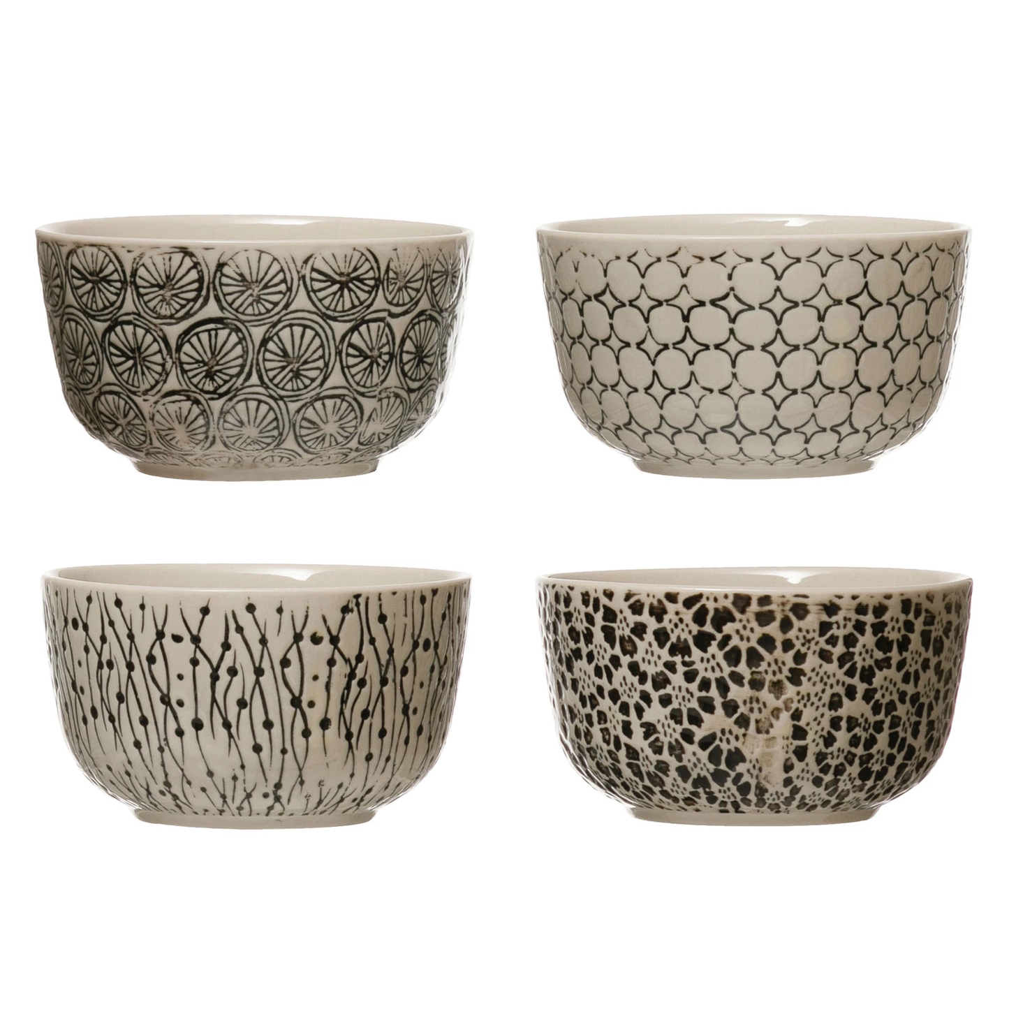 Hand-Stamped Patterned Bowls | Assorted Styles