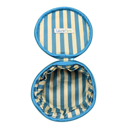 Round Jewelry Case | Rosemary Indigo