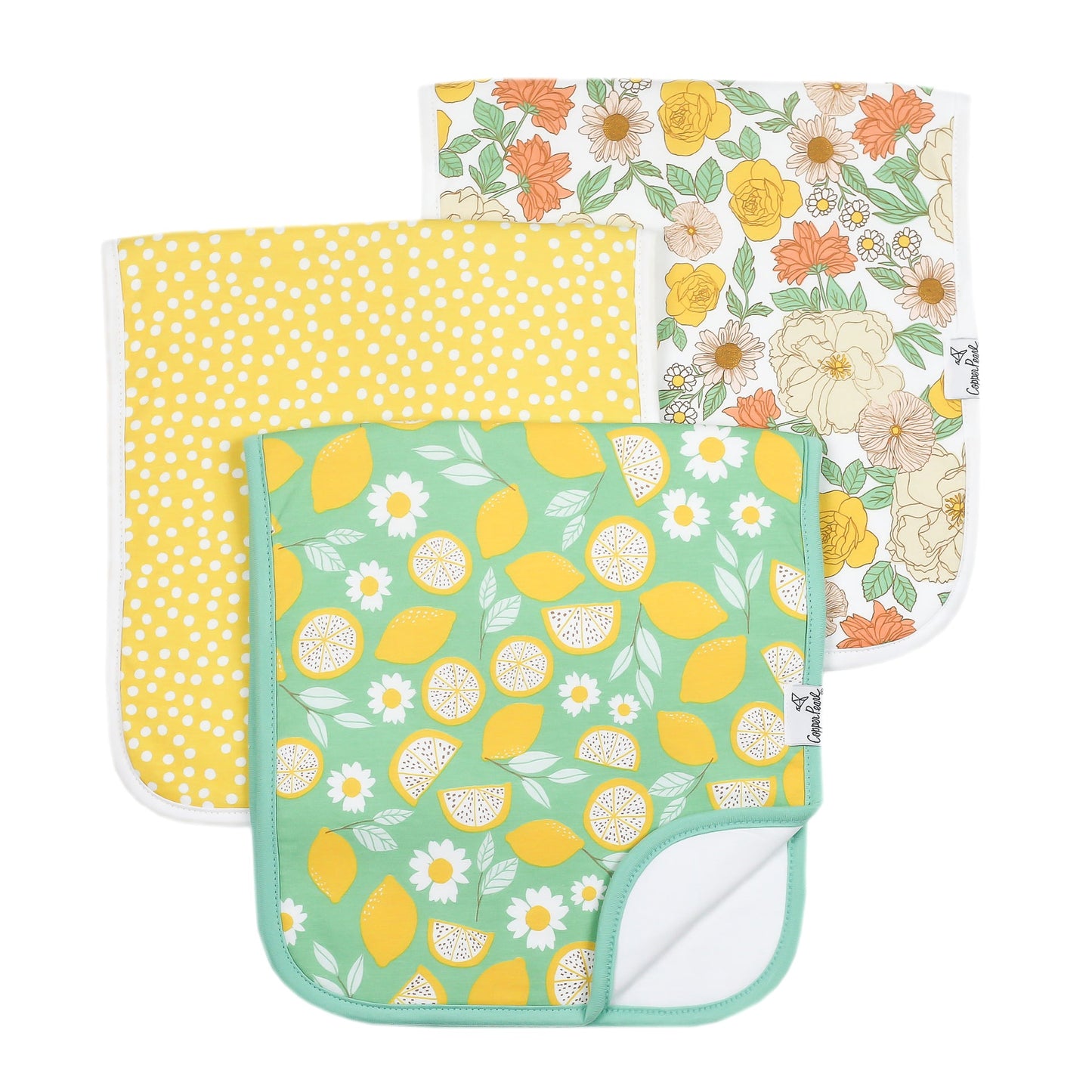 Burp Cloth Set - Lemon