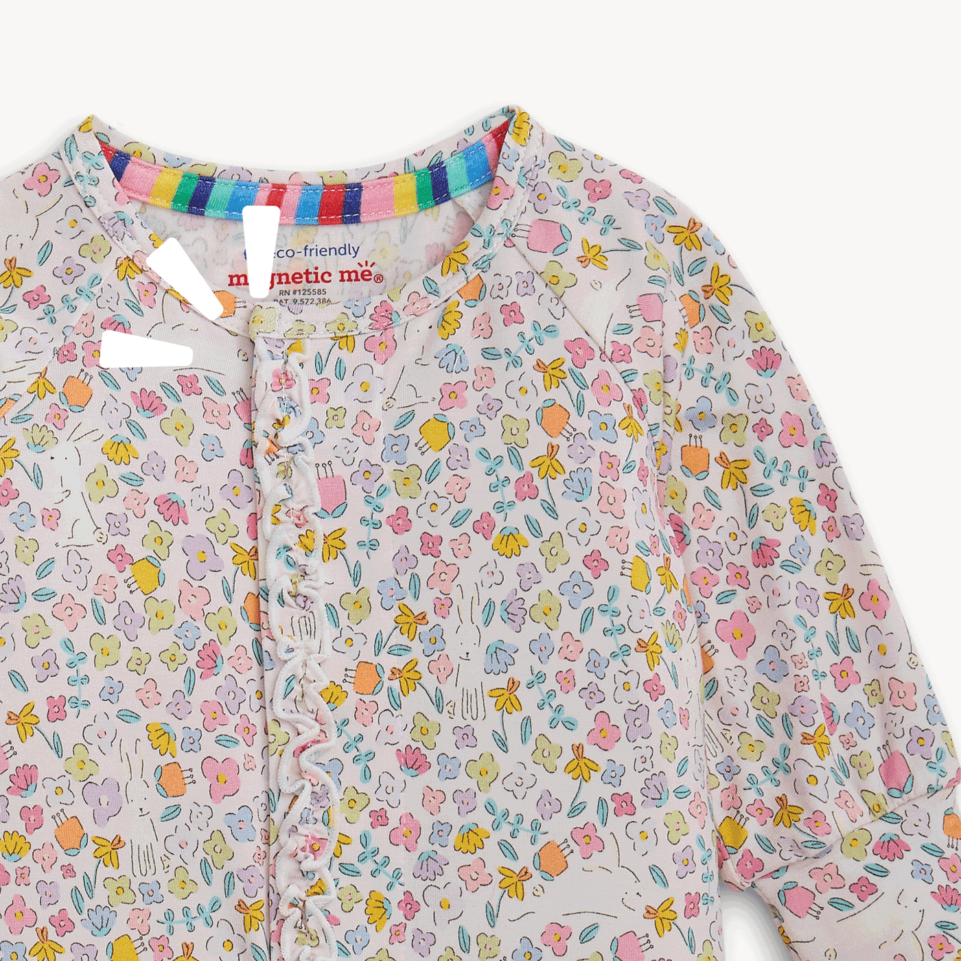 Magnetic Me Ruffle Footie | Bunny Blossom